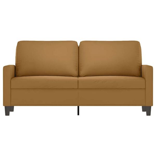 vidaXL 2-seater Sofa Brown Velvet Medium Modern Loveseat Rectangular