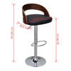 vidaXL Bar Stool Set of 2 Black, Brown