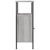 vidaXL Bedside Cabinet Gray sonoma Engineered wood, Iron Medium