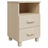 vidaXL Bedside Cabinet Set of 2 Honey brown Solid pinewood, MDF