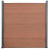 vidaXL Fence Panel Set Brown 275.2"x73.2" WPC