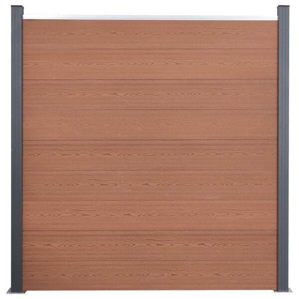 vidaXL Fence Panel Set Brown 275.2"x73.2" WPC