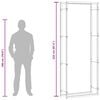 vidaXL Firewood Rack Matt Black 31.5x11.0x87.4" Steel