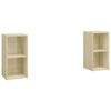 vidaXL Tv Cabinet Set of 2 Sonoma oak Engineered wood
