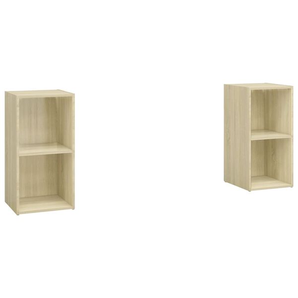 vidaXL Tv Cabinet Set of 2 Sonoma oak Engineered wood