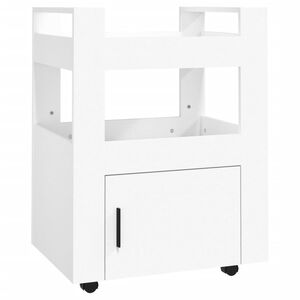 vidaXL Kitchen Trolley White 23.6x17.7x31.5" Engineered Wood