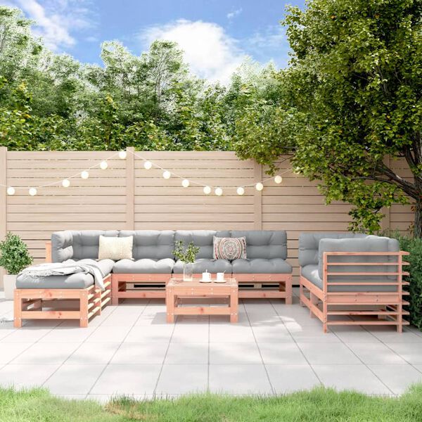 vidaXL Garden Lounge Set Natural Wood Solid Douglas Wood Large Modular