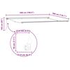 vidaXL Awning Frame Retractable Manual Anthracite 196.9"x 118.1