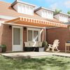 vidaXL Awning yellow and orange 177.17" x 137.80" Polyester and metal