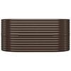 vidaXL Garden Raised Bed Brown Powder-coated steel 59.8x31.5x26.8 in