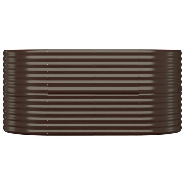 vidaXL Garden Raised Bed Brown Powder-coated steel 59.8x31.5x26.8 in