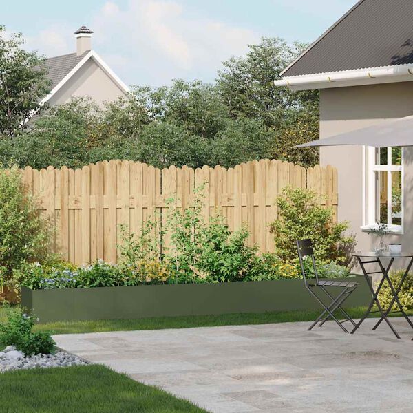 vidaXL Planter Olive Green Cold-rolled Steel Large Durable Planter