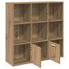 vidaXL Cabinet Artisan Oak Engineered Wood Medium Bookshelves