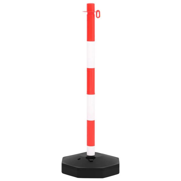 vidaXL Chain Post Set with 32.8 ' Plastic Chain