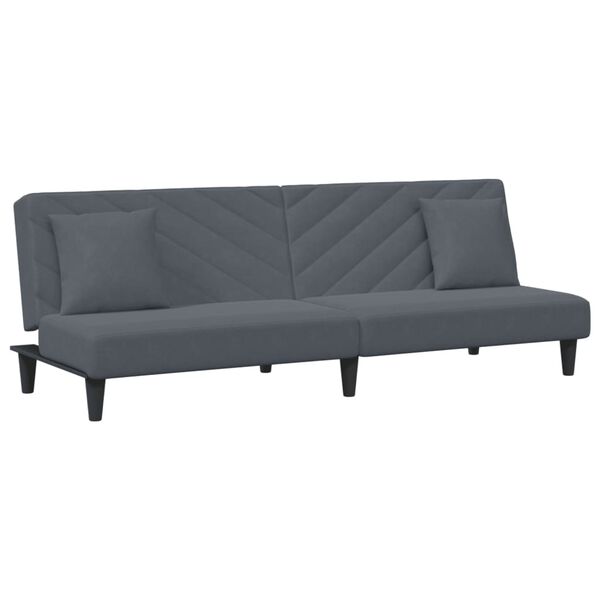 vidaXL Sofa Set Dark Gray Velvet (100% polyester), wood, plastic Standard