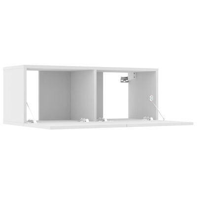 vidaXL TV Cabinets 2 pcs White 31.5"x11.8"x11.8" Engineered Wood