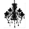 vidaXL Artificial Crystal Glass Ceiling Light Black