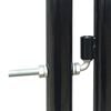 vidaXL Black Single Door Fence Gate 118.1x68.9"