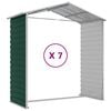 vidaXL Garden Shed Green Galvanized steel Large Garden Shed