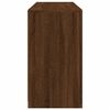 vidaXL Sideboard Brown Oak Engineered Wood, Glass Medium Sideboard