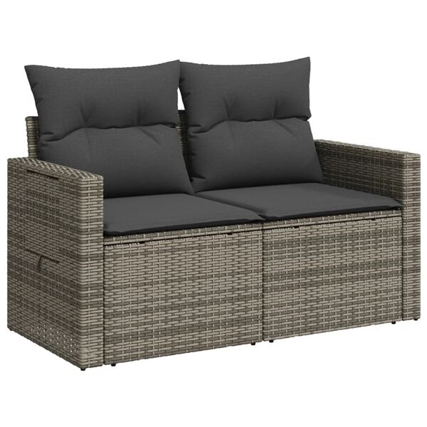 vidaXL Garden Sofa Gray