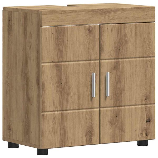 vidaXL Bathroom Cabinet Set TULUM Artisan Oak 23.62 x 13.39 x 24.80 in