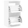 vidaXL Shoe Cabinet White Engineered wood Medium Shoe Cabinet