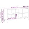 vidaXL TV Stand with Metal Legs White 40.7"x11.8"x19.7"