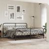 vidaXL Bed Frame Black Steel 78.7x78.7 in Bed Frame Rectangular