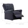 vidaXL Reclining Chair Black Faux leather, Cotton, Polyester, PVC Standard