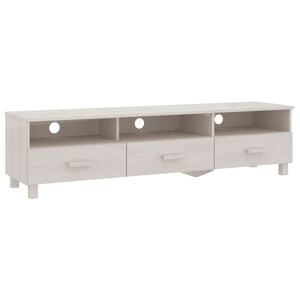 vidaXL TV Cabinet White Solid pine wood, MDF Large TV Cabinet