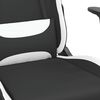 vidaXL Gaming Chair Black and White Polyester Standard Swivel