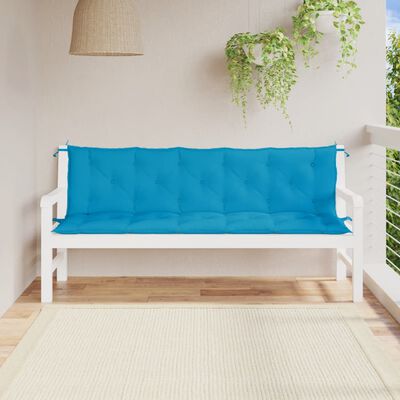 vidaXL Garden Bench Cushions 2pcs Light Blue 70.9"x19.7"x2.8" Oxford Fabric