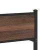 vidaXL Bed Frame Brown Oak Steel, engineered wood Double Bed Frame