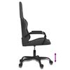 vidaXL Gaming Chair Black and Gray Faux Leather