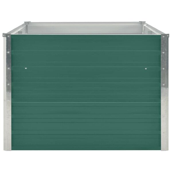 vidaXL Raised Garden Bed Green Galvanized steel 63.0 x 31.5 x 17.7 in