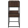 vidaXL Console Table Brown Oak Engineered wood, metal 35.4x13.8x31.5 in