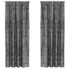vidaXL Velvet Curtains 2 pcs Grey 88.58 x 55.12 in Velvet