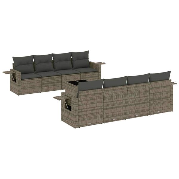 vidaXL Garden Sofa Set Light grey, Dark grey