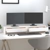 vidaXL Monitor Stand White 39.4x10.6x5.9" Solid Wood Pine