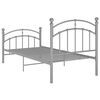 vidaXL Bed Frame Gray Powder-coated metal Single Durable Bed Frame
