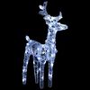 vidaXL Christmas Reindeer Set of 2 Cool White Acrylic Decorative Inlays