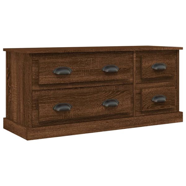 vidaXL TV Cabinet Brown Oak Engineered Wood Medium TV Cabinet