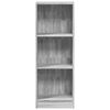 vidaXL Bookcase Gray Sonoma Engineered Wood Tall Bookcase Rectangular