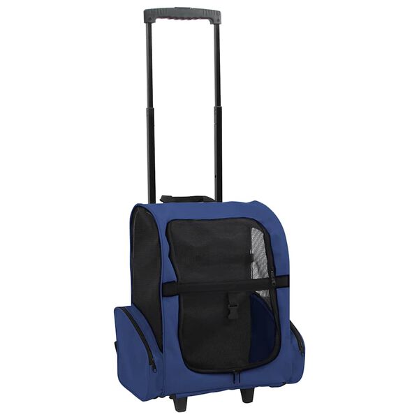 vidaXL Pet Carrier Blue Polyester
