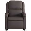 vidaXL Electric Stand up Recliner Chair Dark Brown Real Leather