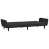 vidaXL Sofa Bed Black Velvet (100% polyester), wood, plastic 2-seater