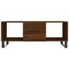 vidaXL Coffee Table Brown Oak Engineered wood, Iron Medium Coffee Table