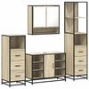 vidaXL Bathroom Furniture Set Sonoma oak Engineered wood