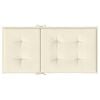 vidaXL Lowback Chair Cushion Set of 6 Cream Oxford fabric (100% polyester)